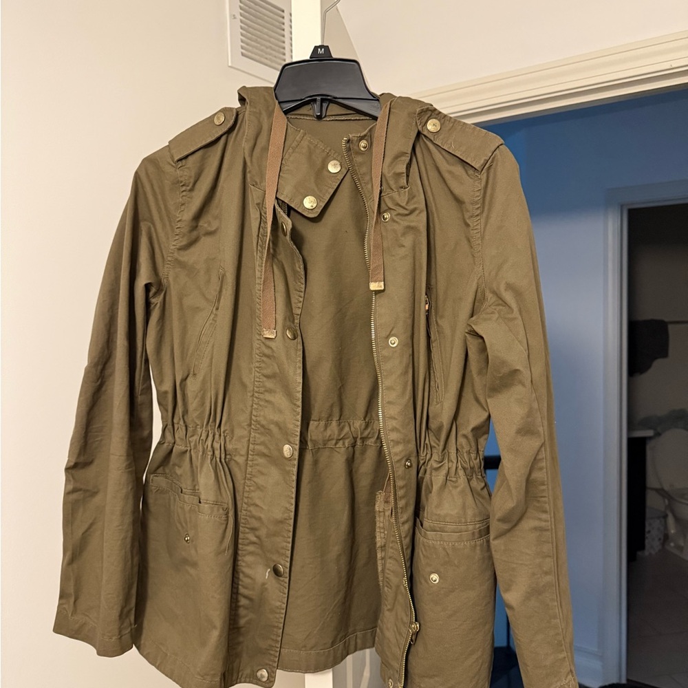 Love Tree Green Utility Jacket with Epaulettes